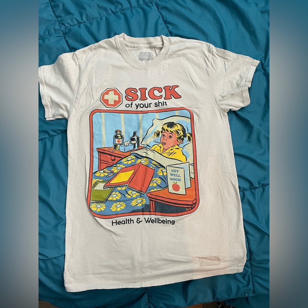 Steven Rhodes Graphic Tee with Humorous Print